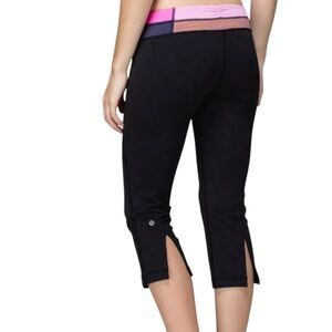 LULULEMON Gather & Crow Crop *Full-On Luon Capris Sz 10